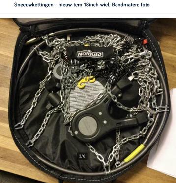 sneeuwkettingen tem 18 inch - maten op foto - ongebruikt ok beschikbaar voor biedingen