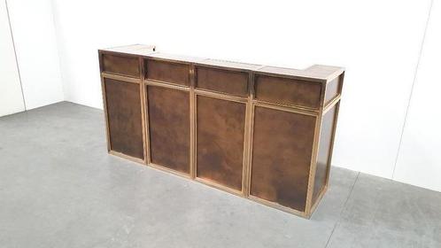 vintage brass modular regency bar Maison Jansen France 1970s, Maison & Meubles, Dénudé, Utilisé, Enlèvement