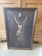 Zeer mooi canvas van de gekruisigde Christus, Antiek en Kunst, Ophalen of Verzenden
