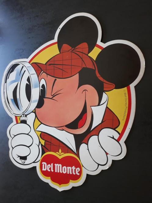 Oude Reclamebord-Del Monte-Mickey Mouse-Walt Disney-1985, Verzamelen, Merken en Reclamevoorwerpen, Gebruikt, Reclamebord, Ophalen of Verzenden
