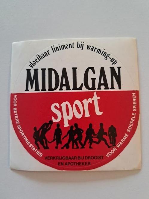Autocollant vintage - Midalgan Sport - Bel état, Collections, Autocollants, Comme neuf, Sport, Enlèvement ou Envoi
