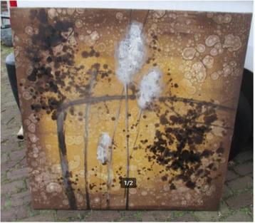  Mooi Groot Abstract Geschilderd Werk - Pluisjesregen beschikbaar voor biedingen