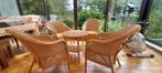 Tuinset: Tafel en 4 stoelen, Tuin en Terras, Ophalen, Gebruikt, Wicker