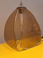Vintage Hollywood Regency hanglamp, Glas, Gebruikt, Ophalen