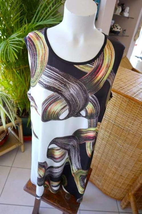 prachtig creatief leuke jurk, Kleding | Dames, Jurken, Zo goed als nieuw, Maat 46/48 (XL) of groter, Overige kleuren, Onder de knie