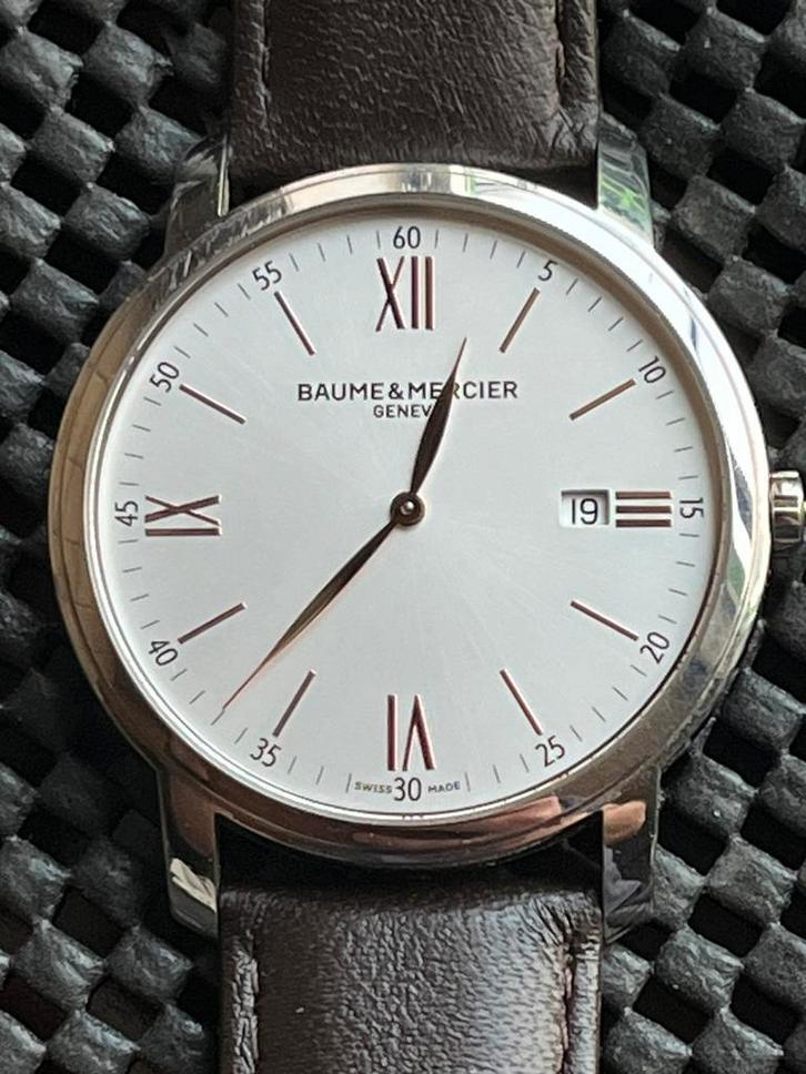 Baume & Mercier, Handtassen en Accessoires, Horloges | Heren, Zo goed als nieuw, Staal, Ophalen