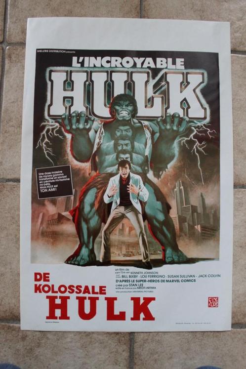 filmaffiche The Incredible Hulk 1977 filmposter, Collections, Posters & Affiches, Comme neuf, Cinéma et TV, A1 jusqu'à A3, Rectangulaire vertical