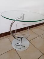 Vintage bijzettafel, Huis en Inrichting, Tafels | Bijzettafels, Ophalen, Zo goed als nieuw, Glas
