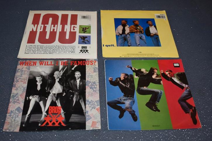 45t's van de Britse Boysband "BROS", Cd's en Dvd's, Vinyl | Dance en House, Zo goed als nieuw, Disco, Overige formaten, Ophalen of Verzenden