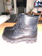 Zwart lederen enkellaarsjes Exellent maat 36, Comme neuf, Fille, Bottes, Exellent