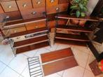 Lot Tomado Holland vintage étagères bois, plaqué, métal, Ophalen of Verzenden, Gebruikt