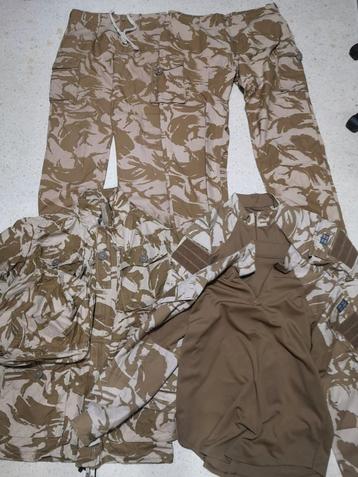 Lot Brits desert camo combat shirt broek etc beschikbaar voor biedingen