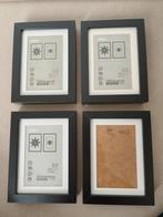 4 zwarte kaders 13 x 18 cm, Huis en Inrichting, Minder dan 50 cm, Gebruikt, Ophalen of Verzenden, Minder dan 50 cm
