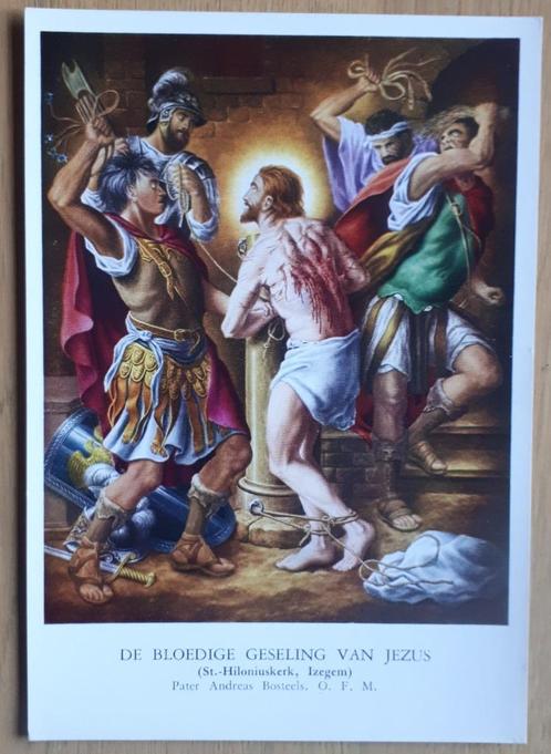 CARTE POSTALE Père Bosteels : Flagellation de l'église Jesus, Antiquités & Art, Art | Peinture | Classique, Envoi