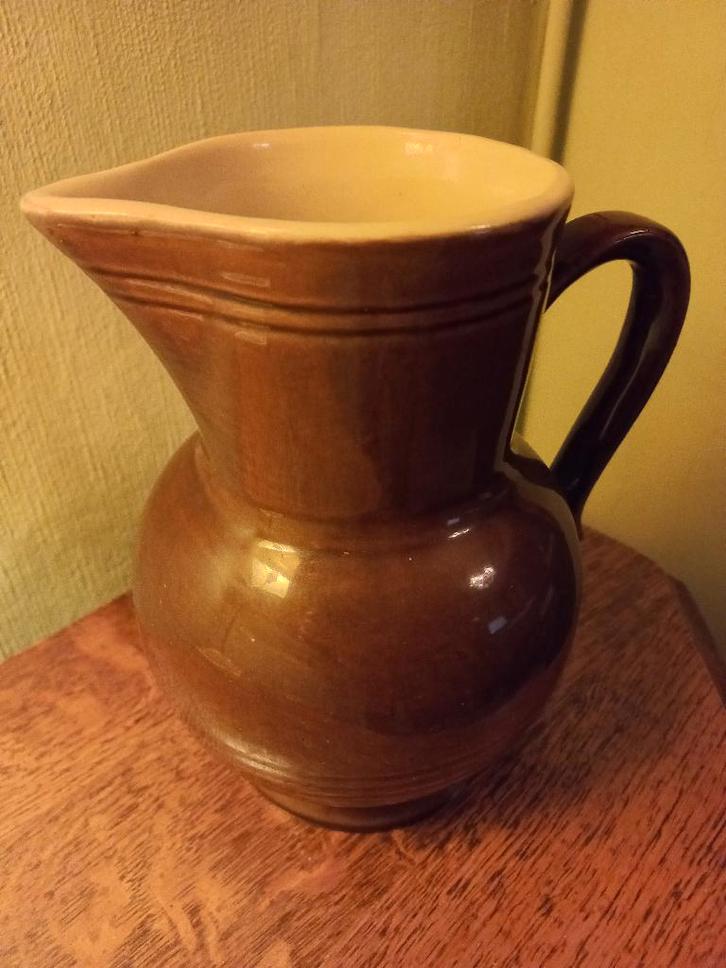 Karaf - keramiek - antiek in zeer mooie staat H 20 cm, Antiquités & Art, Antiquités | Céramique & Poterie, Enlèvement ou Envoi