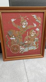 Thaise batikschilderij op zijde ., Antiek en Kunst, Ophalen