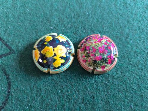 2 prachtige Champagne capsules DUMEZ Julie thema bloemen, Verzamelen, Overige Verzamelen, Zo goed als nieuw, Ophalen of Verzenden