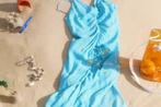 Maxi zomer jurk in bruin of blauw one size, Ophalen of Verzenden, Nieuw, Maat 38/40 (M), Blauw