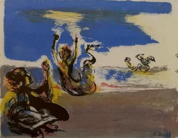 Jan Cox | handgesigneerde litho | 'The four elements' | 1951 beschikbaar voor biedingen