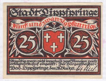 Bad-Lippspringe 25 Pfennig 1921 beschikbaar voor biedingen