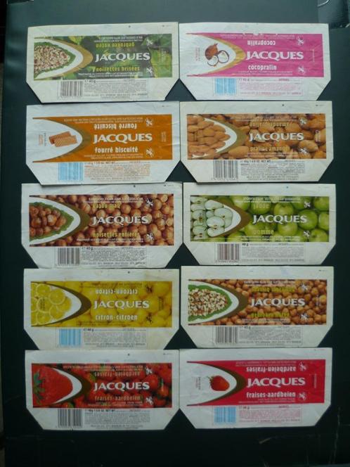 chocolade Jacques chocolat omslagen wikkels emballages x 10, Collections, Marques & Objets publicitaires, Utilisé, Enlèvement ou Envoi