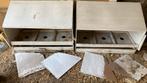 2x 3 legnesten voor kippen., Ophalen