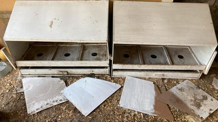 2x 3 legnesten voor kippen., Dieren en Toebehoren, Pluimvee | Toebehoren, Ophalen