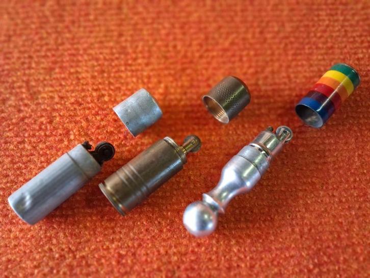 3 oude aanstekers, Antiek en Kunst, Antiek | Overige Antiek, Ophalen of Verzenden