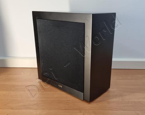 KEF T2 Ultra dunne subwoofer in nieuw staat in het zwart, Audio, Tv en Foto, Luidsprekerboxen, Zo goed als nieuw, Subwoofer, 120 watt of meer