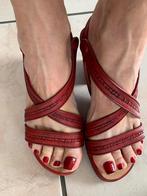Sandalen Aerosoles 38 1/2 wijnrood kwaliteitsleer, Kleding | Dames, Schoenen, Ophalen of Verzenden