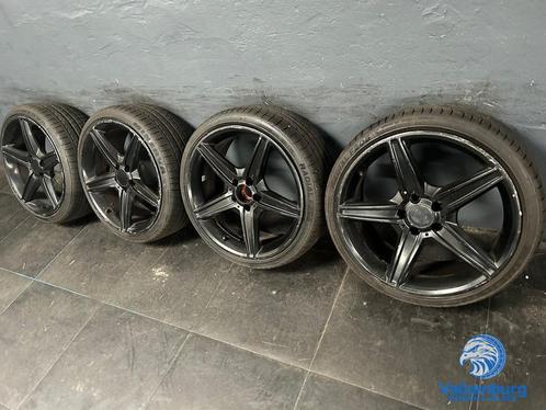 6-7mm! VW Caddy Audi A3 Leon 19 inch zwarte velgen 5x112 zom, Auto-onderdelen, Banden en Velgen, Banden en Velgen, Zomerbanden