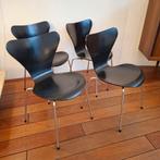 4 chaises vintage design Arne Jacobsen Fritz Hansen, Huis en Inrichting, Stoelen, Ophalen, Gebruikt