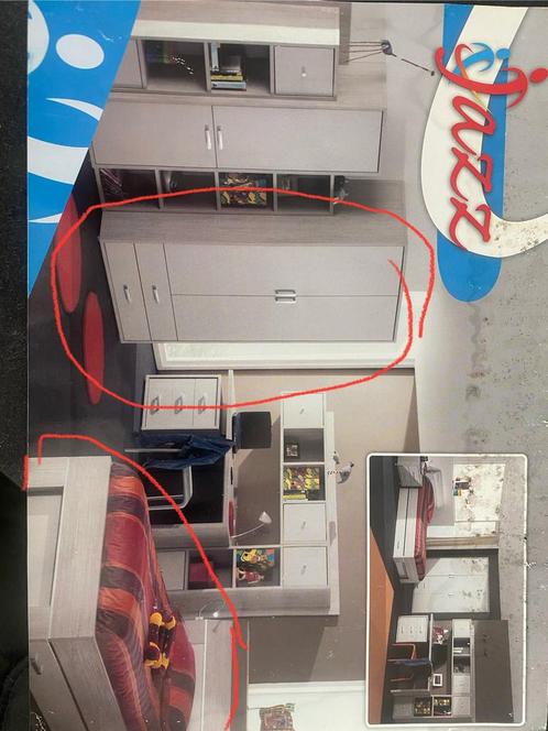 Uitschuifbaar bed en kast te koop, Huis en Inrichting, Slaapkamer | Complete slaapkamers, Ophalen