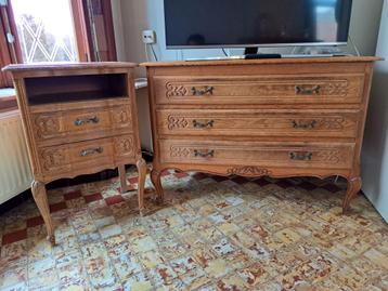 Bijzettafel nachttafel tv-kast commode ladenkast eik beschikbaar voor biedingen