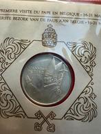 Paus Johannes Paulus II aan België in 1985, Postzegels en Munten, Penningen en Medailles, Ophalen, Zilver