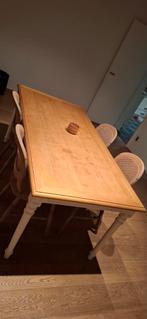 Mooie landelijke tafel + 4 gratis stoelen, Huis en Inrichting, Tafels | Eettafels, Ophalen