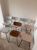 Formica buisframe jaren 60 eetkamerstoelen, Huis en Inrichting, Stoelen, Ophalen, Gebruikt, Overige kleuren, Vijf, Zes of meer stoelen