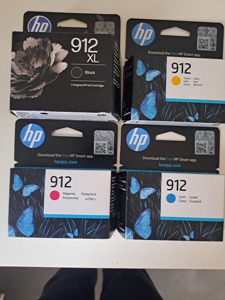 NIEUW-HP 912 Inktcartridges -complete set. Zwart xl, Ophalen