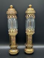 Set van 2 antieke treinlampen CAW – messing spoorweg lampen, Enlèvement ou Envoi