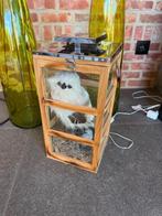 windlicht met uil en verlichting, Ophalen, Gebruikt, 25 tot 50 cm, Kandelaar