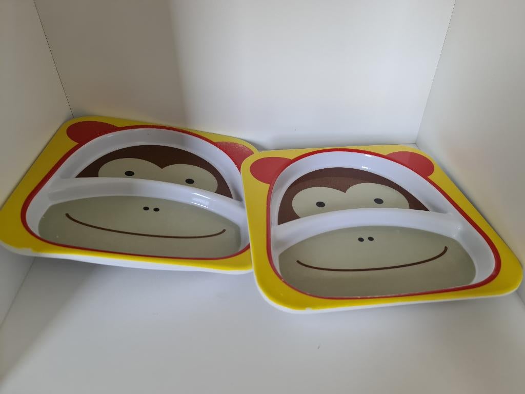 5 plastiek borden, babybord, peuterbord, Enlèvement, Comme neuf