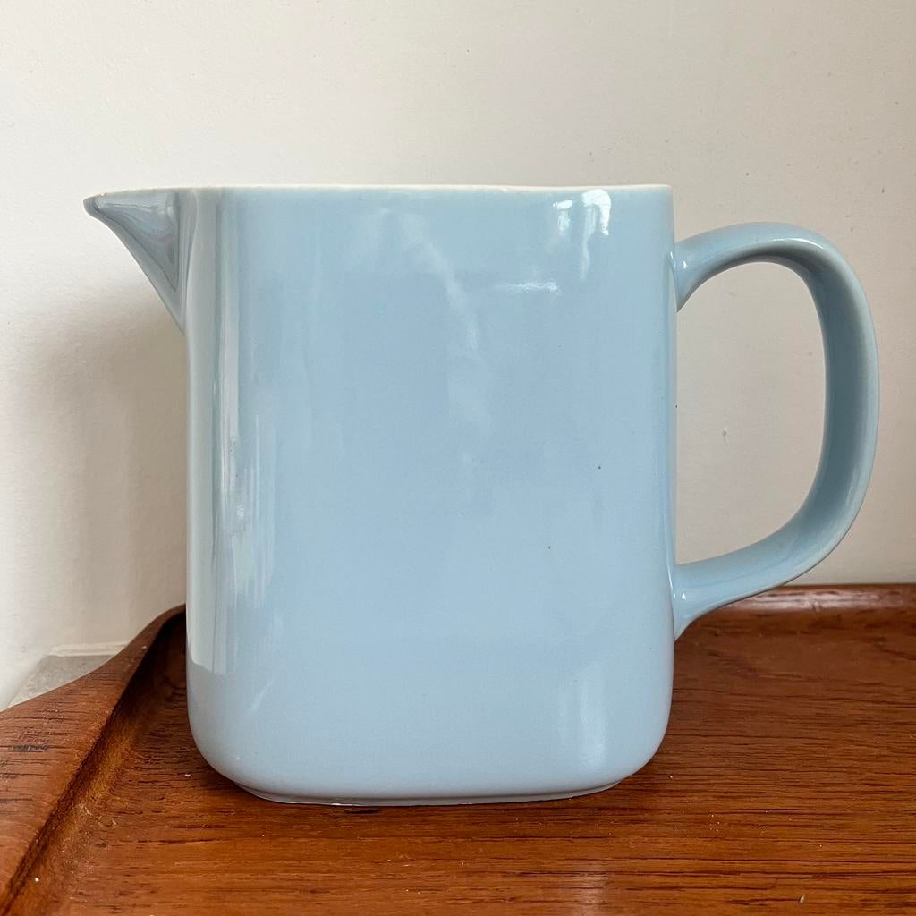 Grote vintage melkkan / kan pastelblauw Melitta, Ophalen of Verzenden