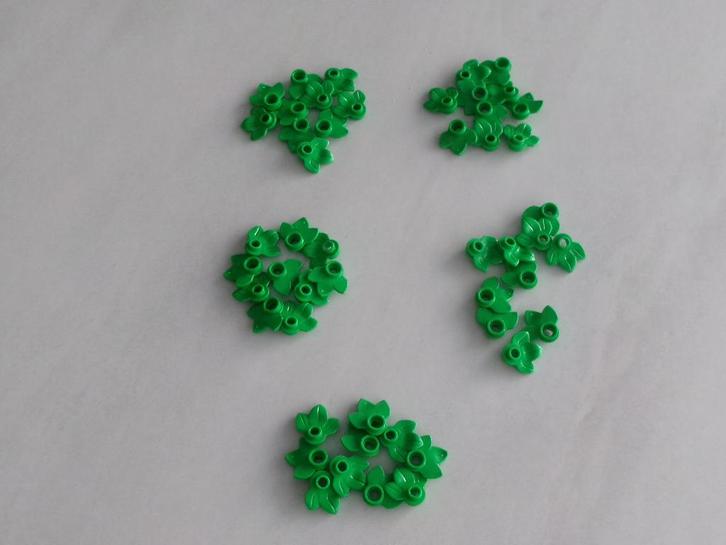 50 Lego Heldergroene plantenbladeren, Kinderen en Baby's, Speelgoed | Duplo en Lego, Gebruikt, Lego, Losse stenen, Ophalen of Verzenden