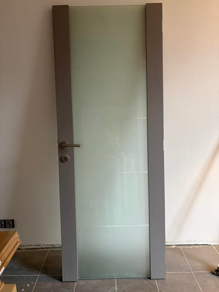 Binnendeur met glas, Ophalen, Gebruikt, Glas, Binnendeur