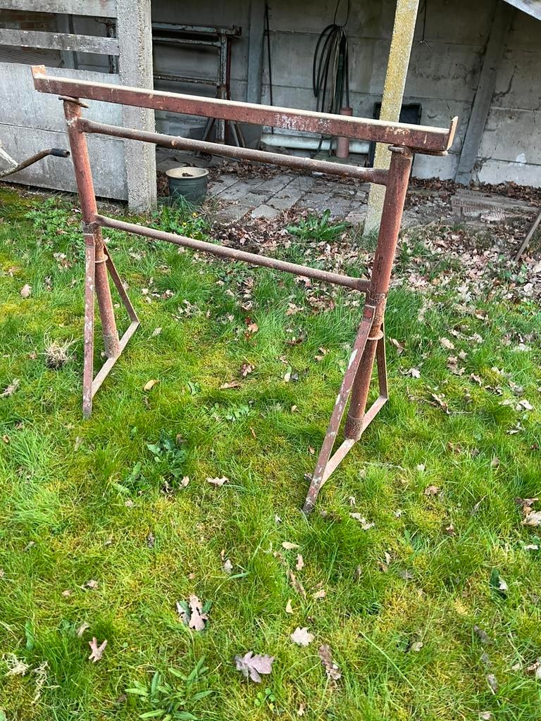 Schragen 4 stuks, Doe-het-zelf en Bouw, Steigers, Ophalen, Gebruikt