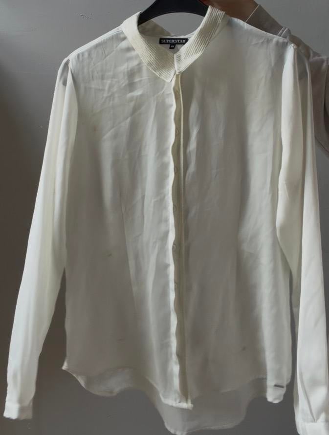 Chemise, Kleding | Heren, Overhemden, Ophalen of Verzenden, Gedragen, Wit, Halswijdte 41/42 (L)