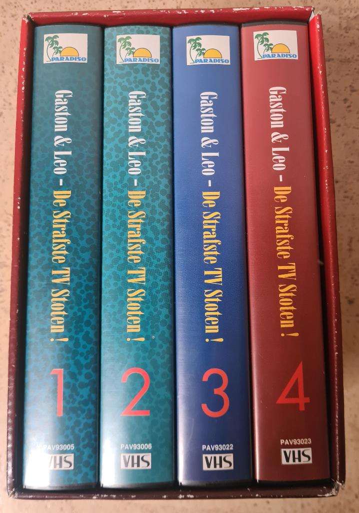 Gaston & Leo vhs cassettebox (4 stuks ), Ophalen