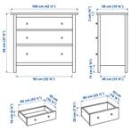 HEMNES commode 3 tiroirs, Maison & Meubles, Armoires | Commodes, 3 ou 4 tiroirs, 25 à 50 cm, Moins de 100 cm, 100 à 150 cm