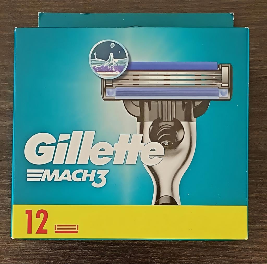 Gillette Lames de Rasoir Mach3 Base 12 pièces, Enlèvement ou Envoi