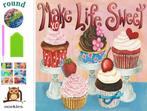 Diamond Painting cupcakes 50x40cm (rond), Verzenden, Nieuw, Knutselwerk